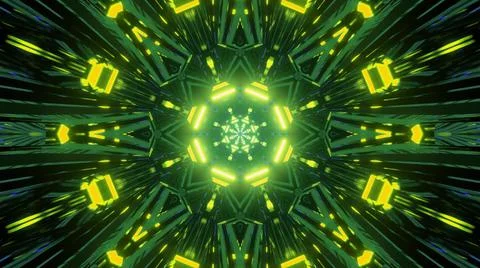 Glowing lights forming luminous elements on 3d illustration Ilustración de archivo