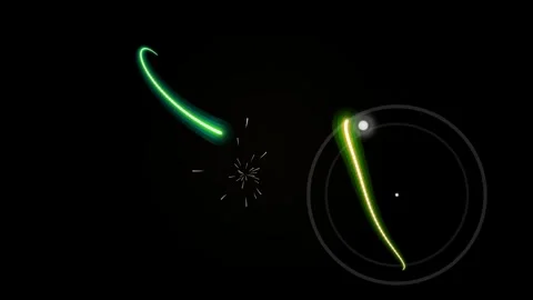 Glowing Lights Moving in Dark Space. Stock Footage 329466761