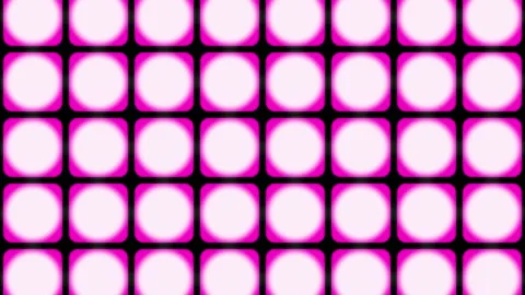 Glowing Lights pink background shiny laps squares Pattern bulbs. Arena Stage  Stock Footage