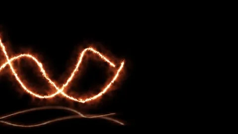 glow effect of the orange neon line, Stock Video