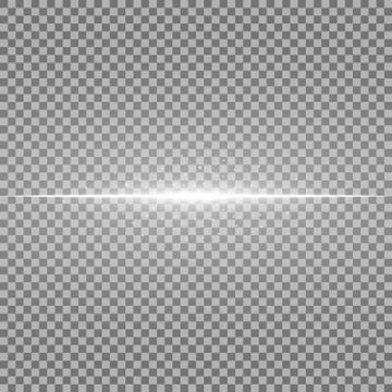 Glowing line with sparks, light effect, white color Stock Illustration