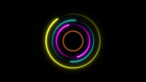 Glowing line web neon circle pattern.Abstract glowing neon circle frame. Ab.. Stock Footage 332583099