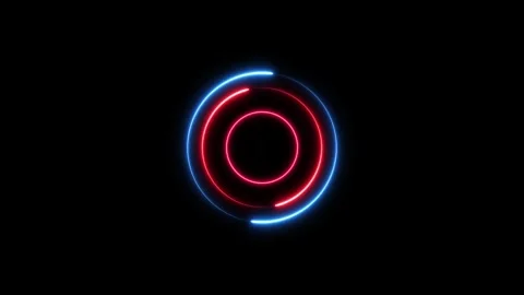 Glowing line web neon circle pattern.Abstract glowing neon circle frame. Ab.. Stock Footage 332583115