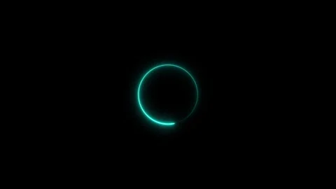 Glowing line web neon circle pattern.Abstract glowing neon circle frame. Ab.. Video stock 332583121