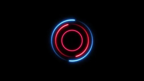 Glowing line web neon circle pattern.Abstract glowing neon circle frame. Ab.. Stock Footage 332583128