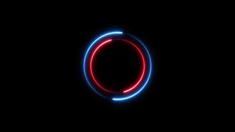 Glowing line web neon circle pattern.Abstract glowing neon circle frame. Ab.. Stock Footage 332583136