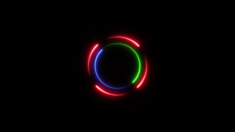Glowing line web neon circle pattern.Abstract glowing neon circle frame. Ab.. Stock Footage 332583145
