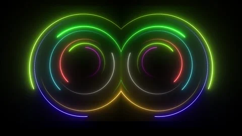 Glowing line web neon circle pattern.Abstract glowing neon circle frame. Ab.. Stock Footage 332700223