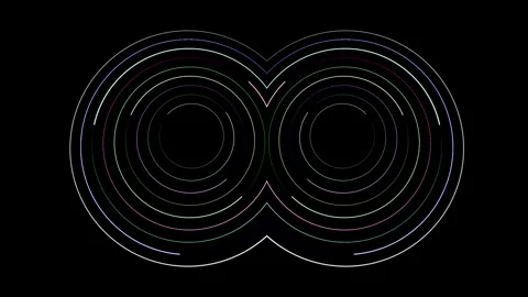 Glowing line web neon circle pattern.Abstract glowing neon circle frame. Ab.. Stock Footage 332700236