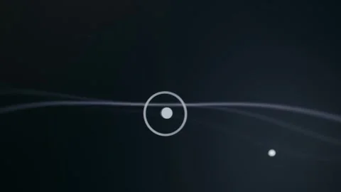 Glowing lines and a circular design element in motion Stock Footage 330666181