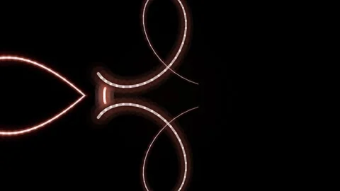 Glowing lines and shape on a dark background 스톡 동영상 331643935