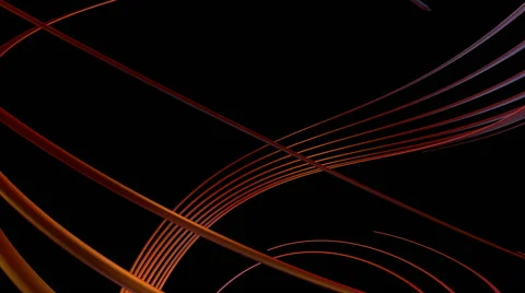 Glowing lines bend Stock Footage 55360797