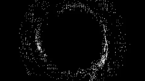 Glowing lines consisting of points on the surface of waves. Abstract concept Vidéo 304796286