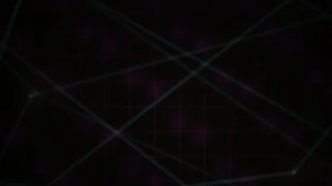 Glowing Lines Crossing on a Dark Grid with Purple Dots for Technology Backg.. Stock Footage 343704510