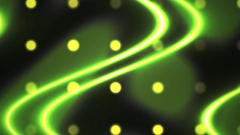Glowing Lines Dynamic Neon Green Abstract Background for Technology and Ene.. Stock Footage 343704712