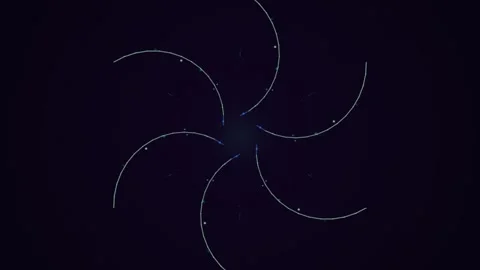 Glowing Lines Forming Floral Pattern Animation. Stock Footage 329426241