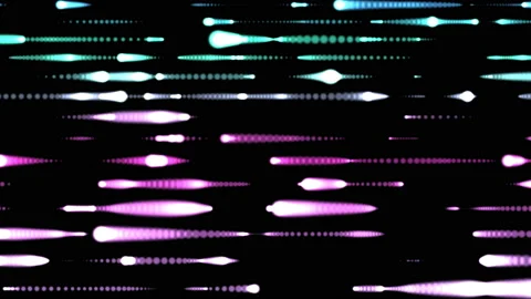 Glowing lines. Neon lights. Abstract futuristic background. Stock Footage 112368371