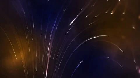 Glowing lines of orange and blue-purple colors on a dark background. 스톡 동영상 296806387