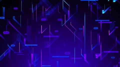 Glowing lines shapes on blue background. Geometric minimalist blue backgrou.. Stock Footage 317406788