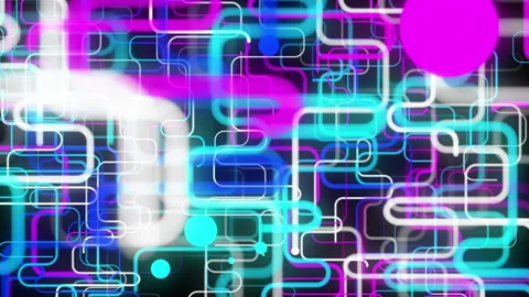 Glowing lines streaming across the screen Stock Footage 183273344