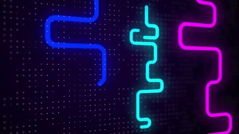 Glowing lines streaming across the screen Stock Footage 183274382