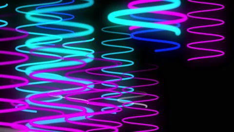 Glowing lines streaming across the screen Stock Footage 183443923