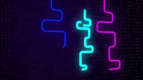 Glowing lines streaming across the screen Stock Footage 183445166