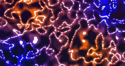 Glowing liquid. Abstract Fluid Animation Orange Blue Color Flowing Wavy Smo.. Stock Footage 224920245