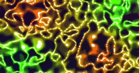 Glowing liquid. Abstract Fluid Animation Orange green Color Flowing Wavy Sm.. 스톡 동영상 224920268