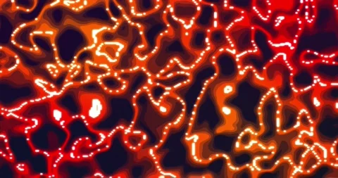 Glowing liquid. Abstract Fluid Animation Orange red Color Flowing Wavy Smoo.. Vídeos de archivo 224920953