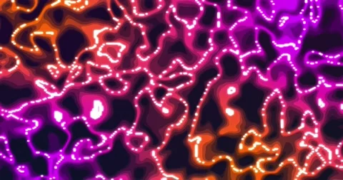 Glowing liquid. Abstract Fluid Animation Orange purple Color Flowing Wavy S.. Stock Footage 224920954