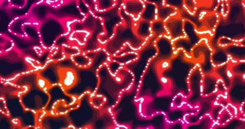 Glowing liquid. Abstract Fluid Animation Pink orange Color Flowing Wavy Smo.. Video stock 224921575