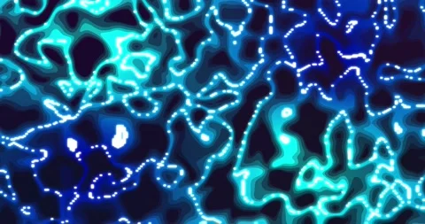 Glowing liquid. Abstract Fluid Animation sky navy Blue Color Flowing Wavy S.. Vídeos de archivo 224924966