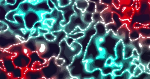 Glowing liquid. Abstract Fluid Animation sky Blue red Color Flowing Wavy Sm.. Stock-Footage 224925305