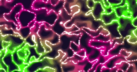 Glowing liquid. Abstract Fluid Animation Pink green Color Flowing Wavy Smoo.. Video stock 224945150