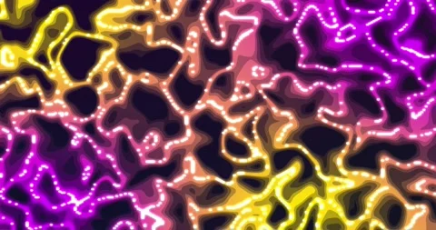 Glowing liquid. Abstract Fluid Animation purple yellow Color Flowing Wavy S.. Video stock 224945822