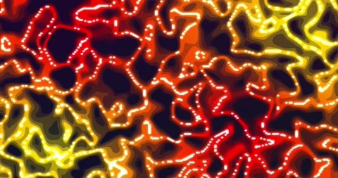 Glowing liquid. Abstract Fluid Animation red yellow Color Flowing Wavy Smoo.. Video stock 224946182