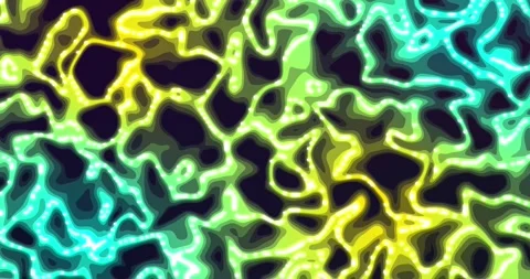 Glowing liquid. Abstract Fluid Animation yellow sky blue Color Flowing Wavy.. Video stock 224946322