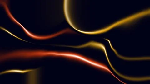 Glowing Liquid Background with Red and Yellow Waves Stock Illustration