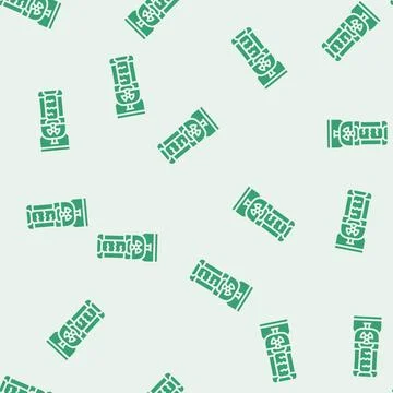 Glowing liquid container radioactive pollution glyph seamless pattern Stock Illustration