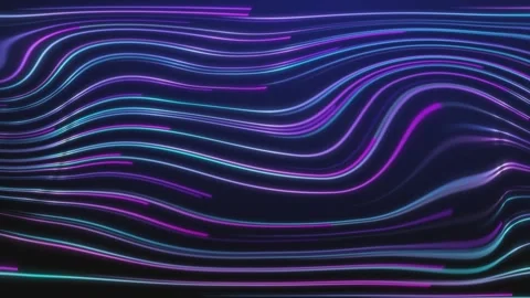 Glowing liquid vector background. Gradient linear neon wave lines flowing a.. Stock Footage 339957126