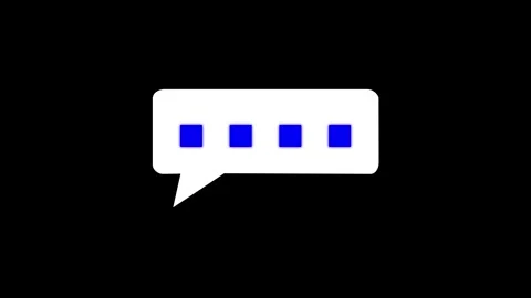 Glowing loading 4 square looping progress message symbol. Stock Footage 334616654