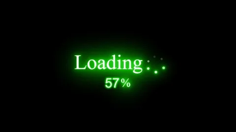 Glowing Loading Bar Animation in Neon Lights Stock Footage 318110939