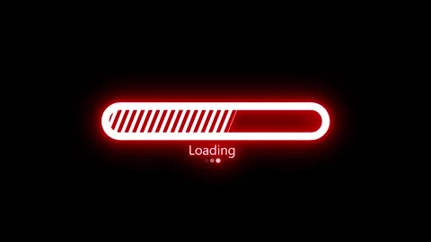 Glowing Loading Bar on Black BackgroundLooped Neon Progress Loading Animati.. Stock Footage 314656301
