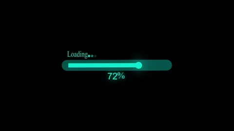 Glowing Loading Bar Completion Animation, Waiting progress bar animated Stock Footage 309887212