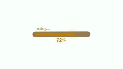 Glowing Loading Bar Completion Animation, Waiting progress bar animated Video stock 309887251