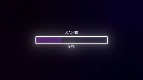 Glowing loading bar in the dark Stock Footage 322517852