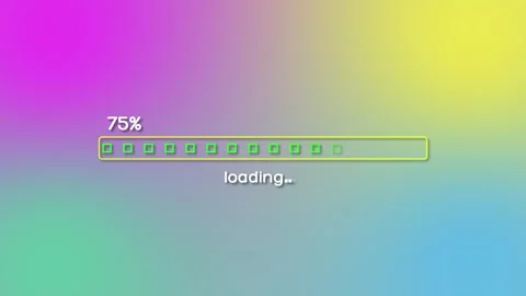 Glowing loading bar, progress download. v 335 Video stock 257393461