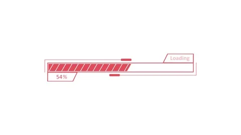 Glowing loading bar showing percentage progress modern digital interface de.. Stock Footage 340385429