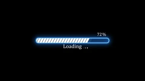 Glowing loading progress bar percentage animated, Simple waiting loading an.. Stock Footage 337873035